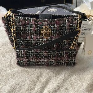 NWT Tory Burch Britten Tweed Mini Tote Multicolor